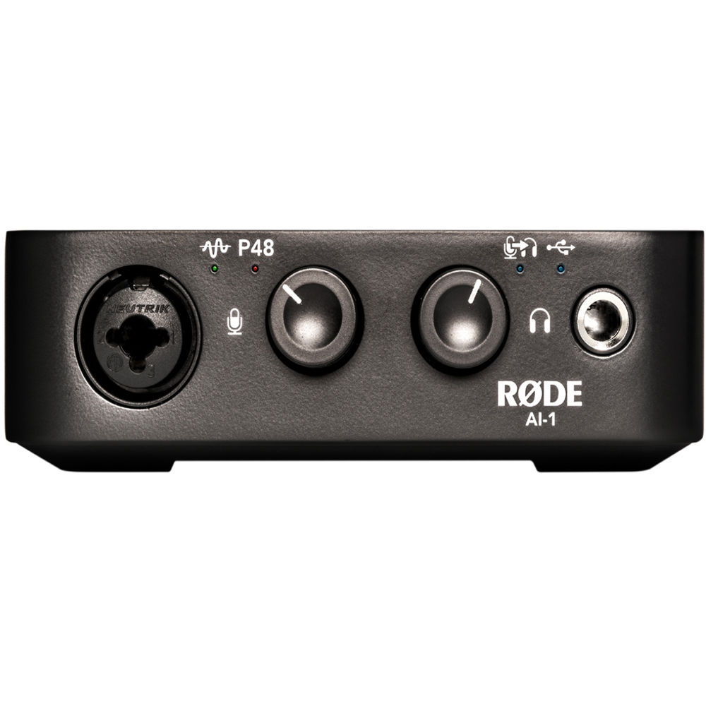 Rode Ai-1 Single-Channel USB-C Audio Interface with 48V Phantom Power and Zero-Latency Monitoring