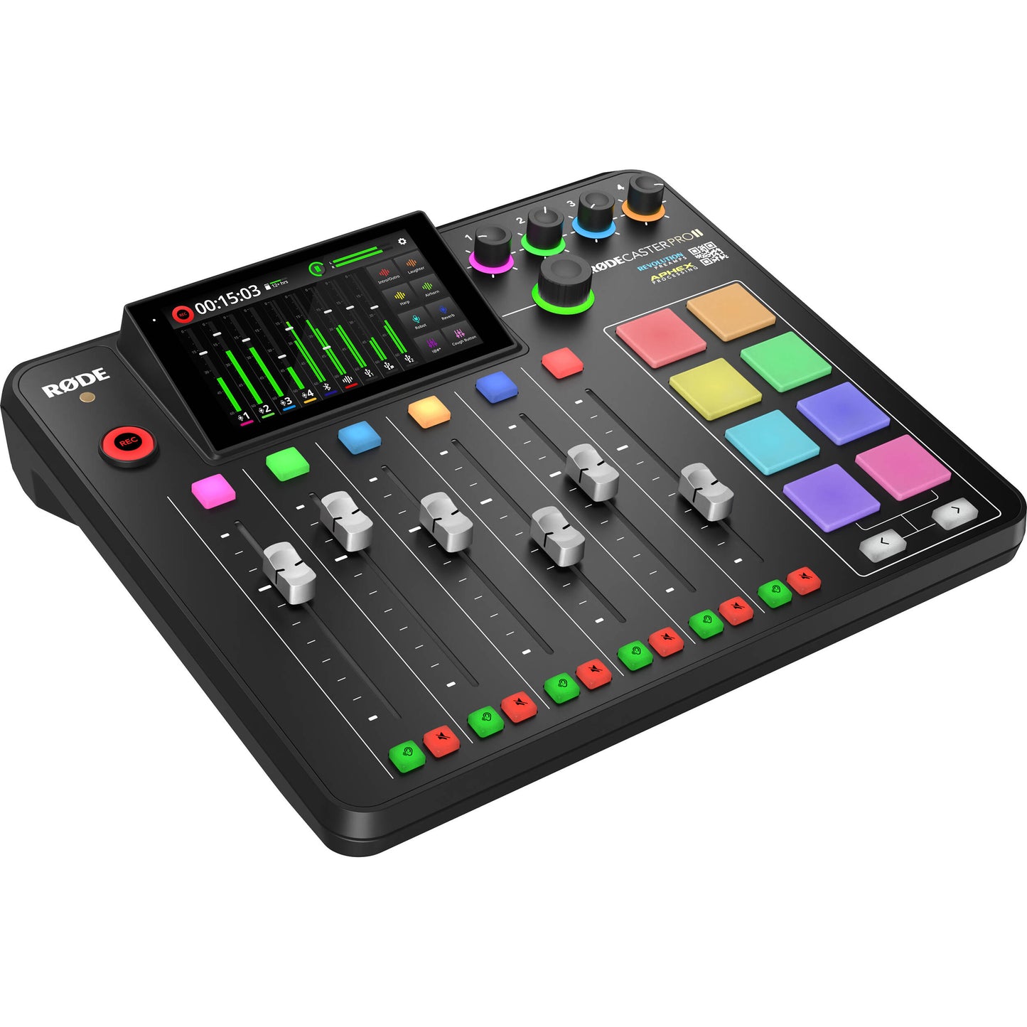Rode RODECaster Pro II Integrated Audio Production Studio with 6 Faders, APHEX DSP, and Wireless Receiver
