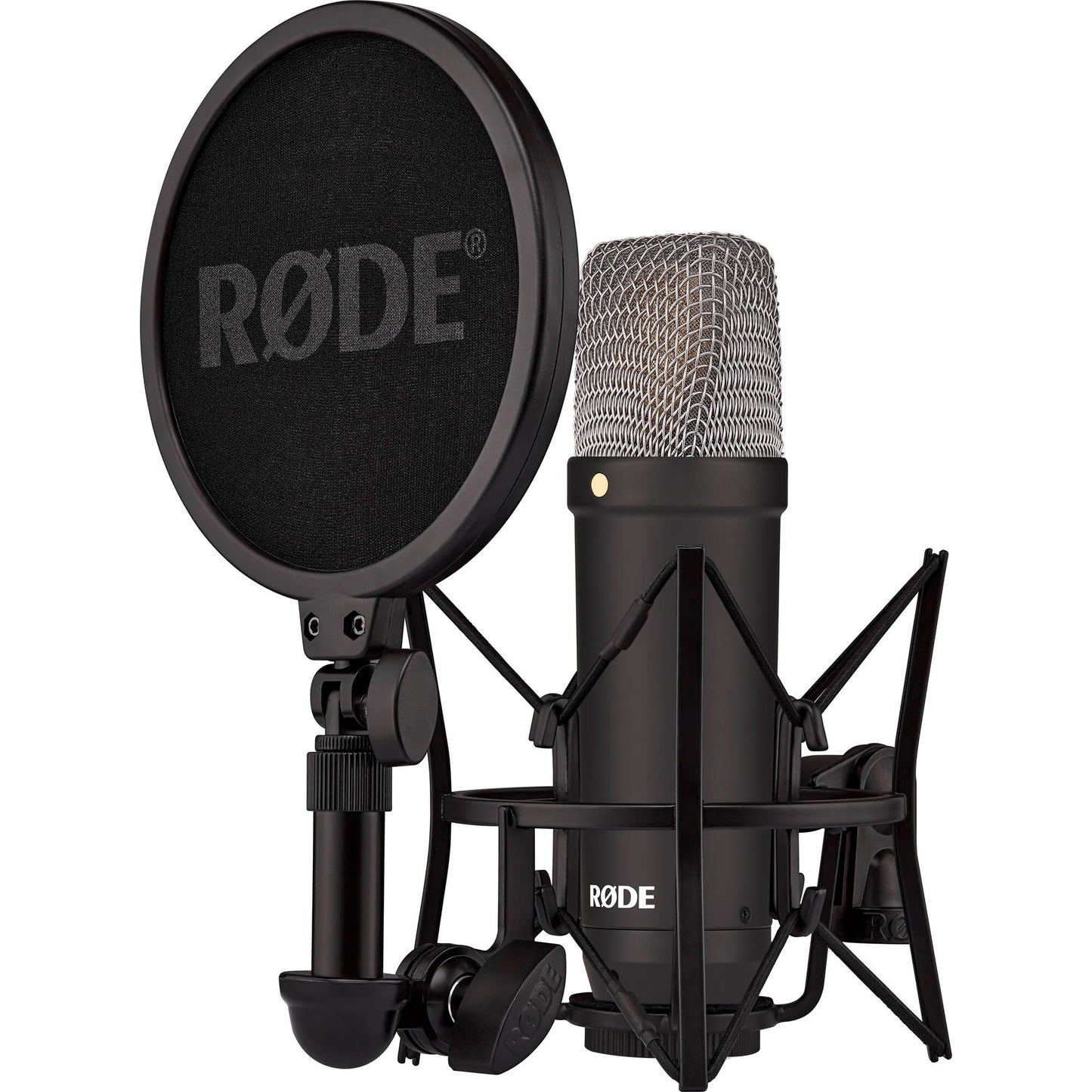 Rode NT1 Signature Series Black Large-Diaphragm Cardioid Condenser Microphone with SM6 Shockmount and XLR Cable