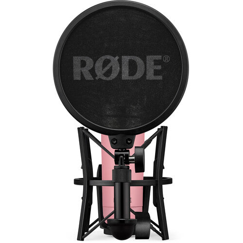 Rode NT1 Signature Series Pink Large-Diaphragm Cardioid Condenser Microphone with SM6 Shockmount and 20-Foot Premium XLR Cable