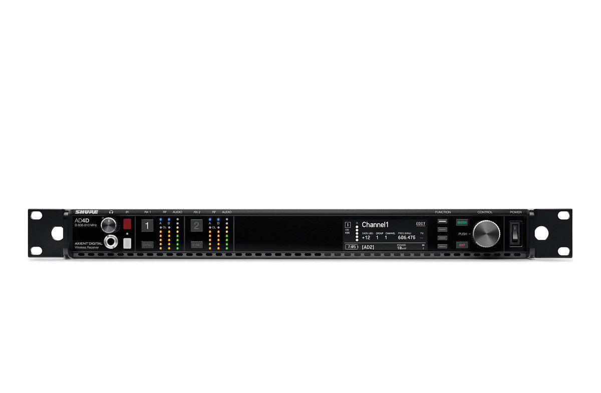 Shure AD4D-DC=-A AD DUAL CH DC Rx L/PTS 470-636 MHz