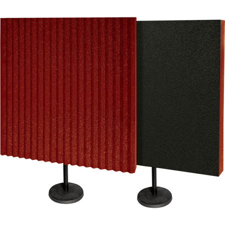 Auralex DESKMAXBUR Stand-Mounted Acoustic Panels (Burgundy, Set of 2)
