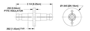 Myat 201-010 Insulator Connector, 1 5/8" Bullet - 305broadcast