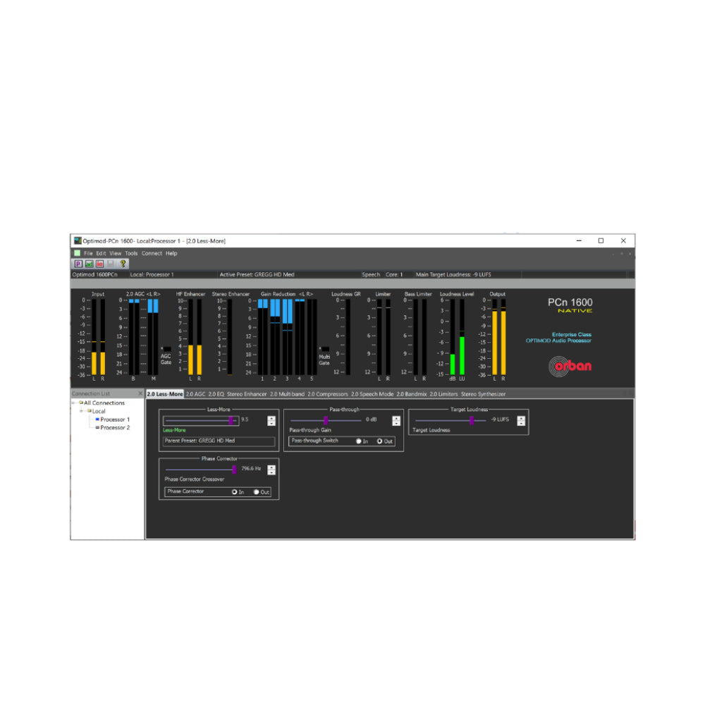 Orban PCn1600-50 OPTIMOD PCn1600 Streaming Software
