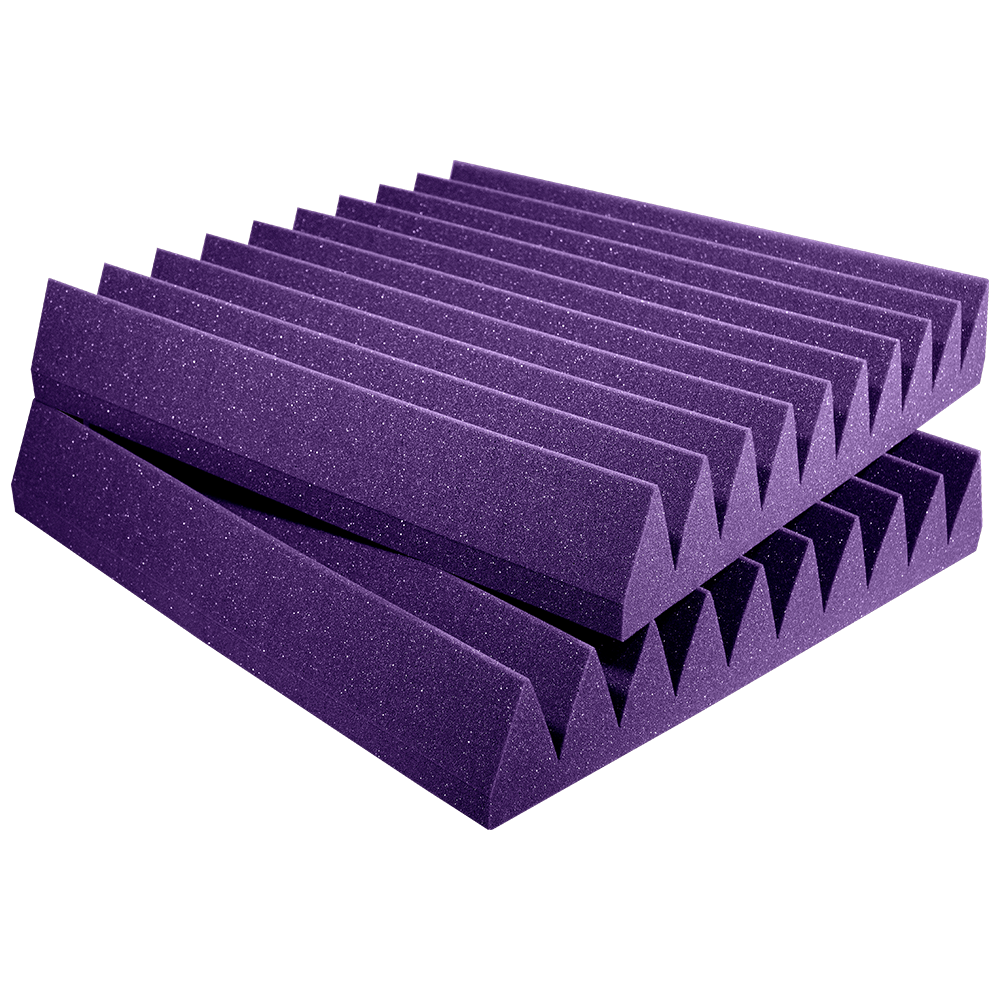 Auralex WEDGEPUR_PR Studiofoam Wedges (Purple)