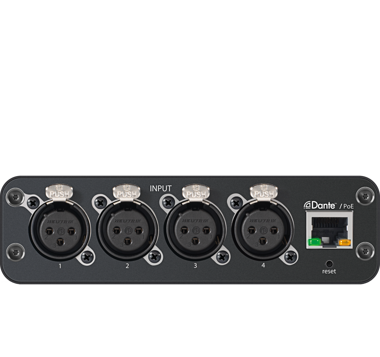 Shure ANI4IN-XLR 4-Input, XLR Connectors, Mic/Line Dante