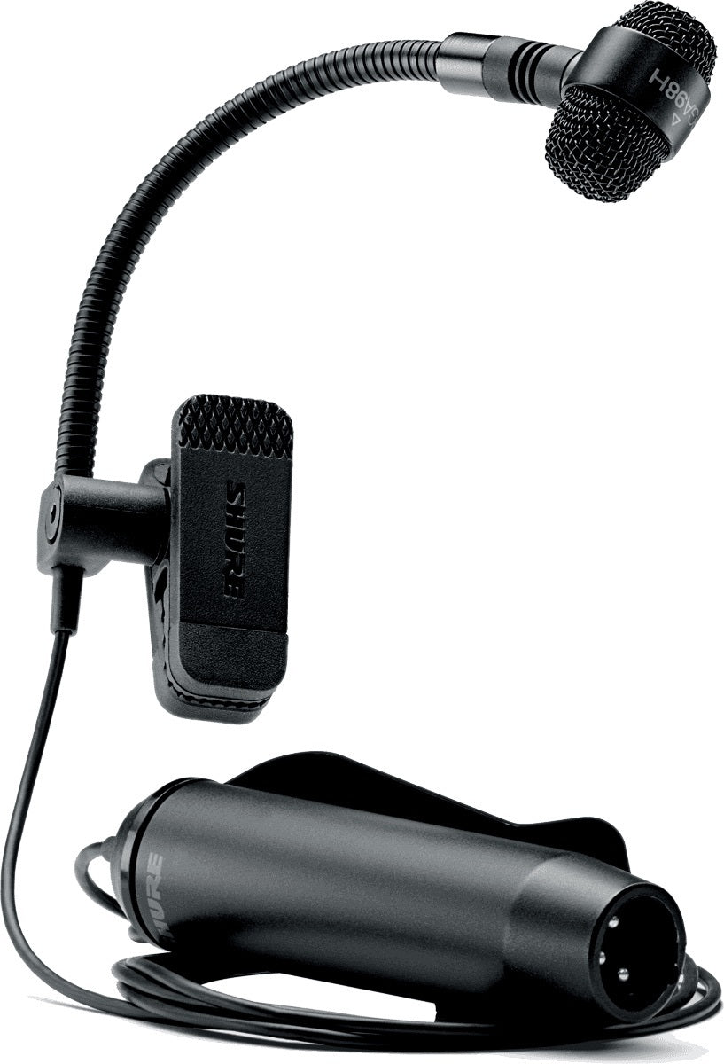 Shure PGA98H-XLR Cardioid condenser gooseneck instrument microphone - XLR-XLR cable