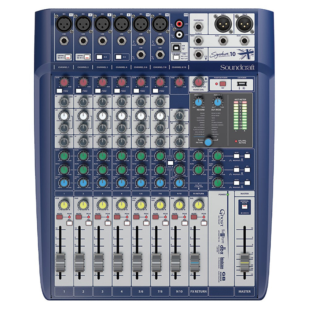Soundcraft Signature 10 Analog 10-Channel Mixer with Onboard
