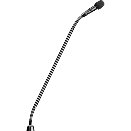 Shure MX415LPDF/C 15" Shock-Mounted Gooseneck, Green/Red LED Ring at bottom, Less Preamplifier, Dual Flexible, Cardioid