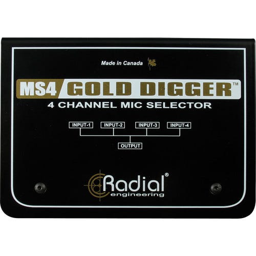 Radial Engineering Gold Digger Passive 4x1 Selector - (B-Stock)