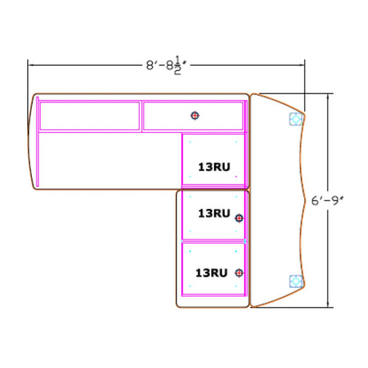 StreamLine SL2PKG4-STD-FM Main Table Configuration 4 (STANDUP)