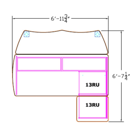 StreamLine SL2PKG6-STD-FM Main Table Configuration 6 (STANDUP)