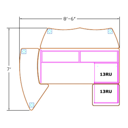 StreamLine SL2PKG14-SIT-FM Main Table Configuration 14 (SIT-DOWN)