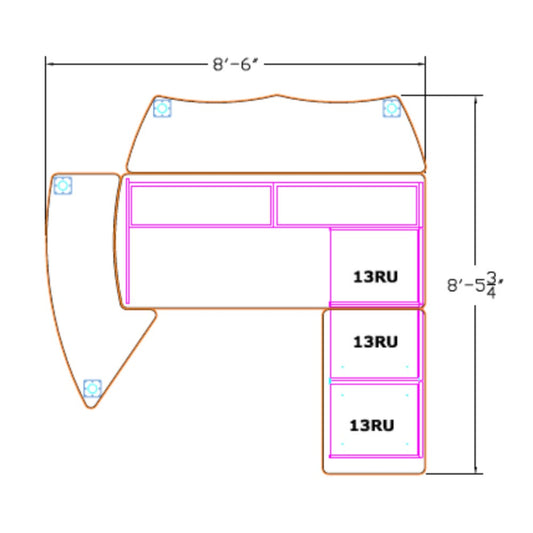 StreamLine SL2PKG15-STD-FM Main Table Configuration 15 (STANDUP)