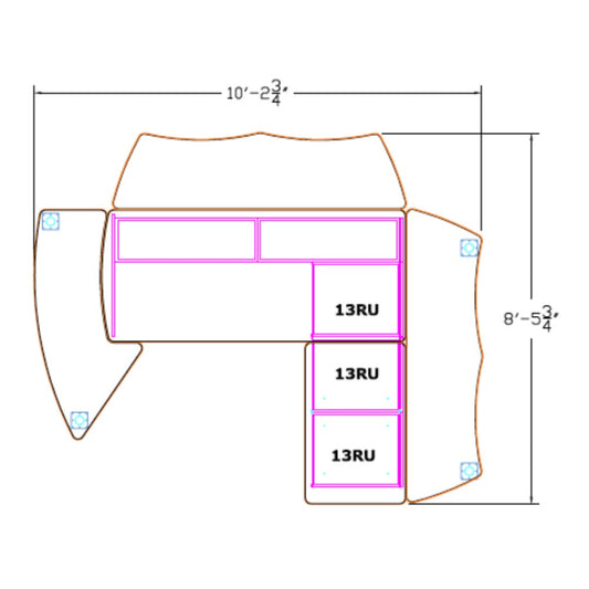 StreamLine SL2PKG16-STD-FM Main Table Configuration 16 (STANDUP)
