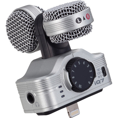 Zoom IQ7 Rotating Mid Side Stereo Capsule - Lightning Connector for iOS - (B-Stock)
