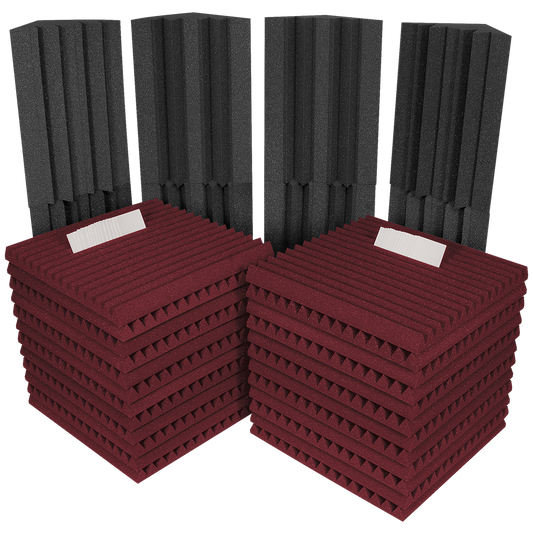 Auralex PROJ2ROOMBUR Project 2 Roominators Kit (Burgundy/Charcoal)