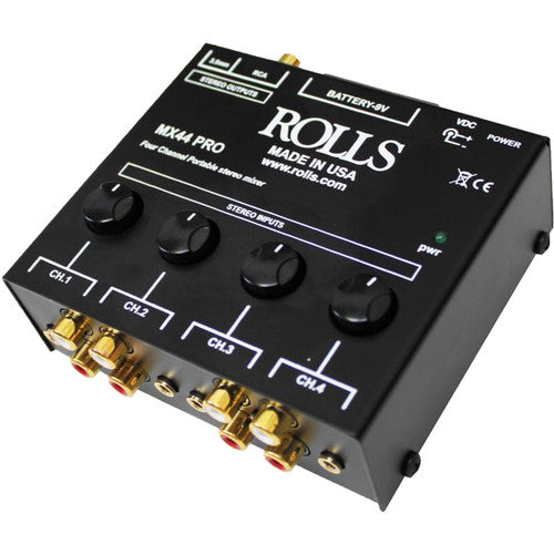 Rolls Corporation MX44 Pro Rolls MX44 Pro 4 Channel Stereo RCA & Mixer - (B-Stock)