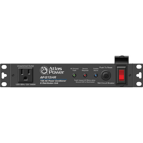 Atlas Sound AP-S15HR 15A Half-Width Rack Power Conditioner - (B-Stock)