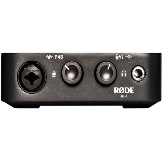 Rode Ai-1 Single-Channel USB-C Audio Interface with 48V Phantom Power and Zero-Latency Monitoring