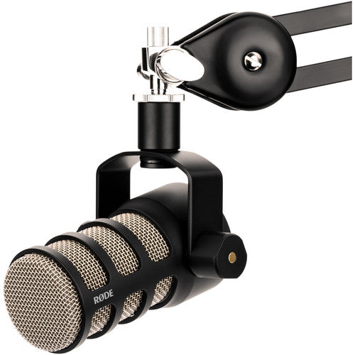 Rode PodMic Cardioid Dynamic Broadcast Microphone with Integrated Swing Mount (Black)