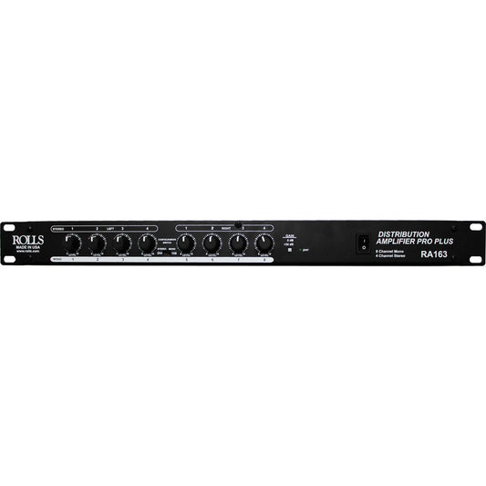 Rolls Corporation RA163 Rolls RA163 XLR Distribution Amp 8 CH Mono/4 CH Stereo - (B-Stock)