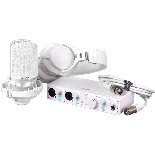 Arturia MiniFuse Recording Pack - White Version MiniFuse 2 Recording Pack - White - (B-Stock)