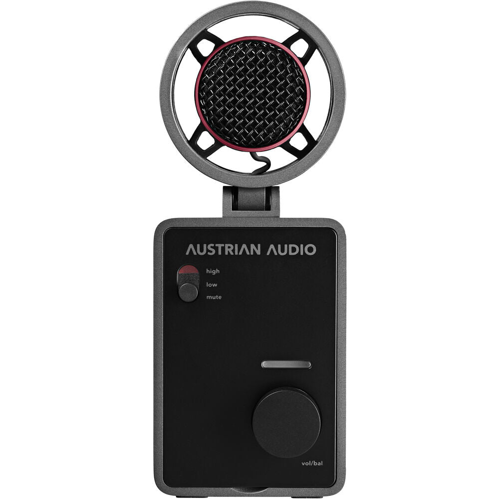 Austrian Audio MiCreator Studio Microphone includes: MiC-Studio, MCC1 instrument cable, USB-C cable (power & data), 2 sets colour plates, Pouch, (boxed) - (B-Stock)
