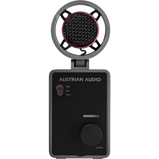 Austrian Audio MiCreator Studio Microphone includes: MiC-Studio, MCC1 instrument cable, USB-C cable (power & data), 2 sets colour plates, Pouch, (boxed) - (B-Stock)