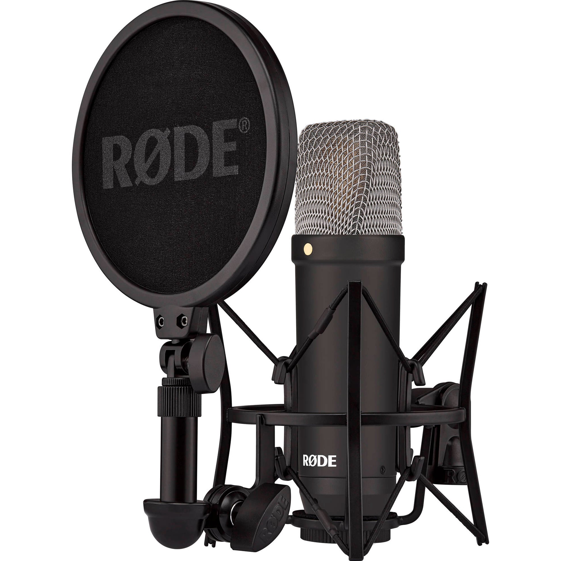 Rode NT1 Signature Series Black Large-Diaphragm Cardioid Condenser Microphone with SM6 Shockmount and XLR Cable