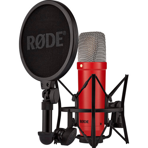 Rode NT1 Signature Series Red Large-Diaphragm Cardioid Condenser Microphone with SM6 Shockmount and Integrated Pop Filter