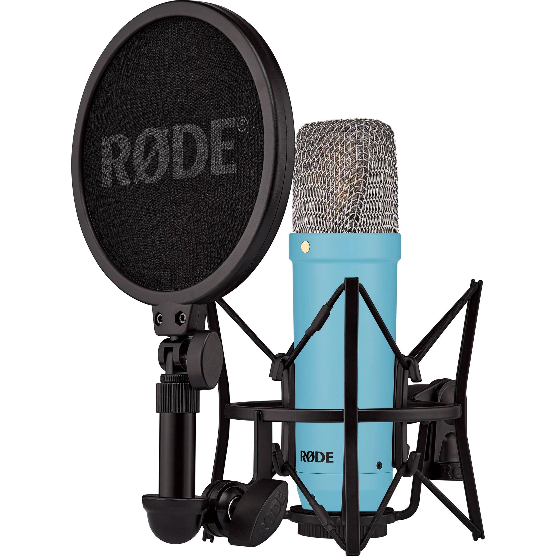 Rode NT1 Signature Series Blue Large-Diaphragm Cardioid Condenser Microphone with SM6 Shockmount and 20-Foot Premium XLR Cable