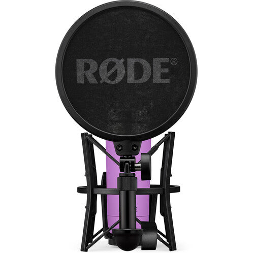 Rode NT1 Signature Series Purple Large-Diaphragm Cardioid Condenser Microphone with SM6 Shockmount and 20-Foot Premium XLR Cable