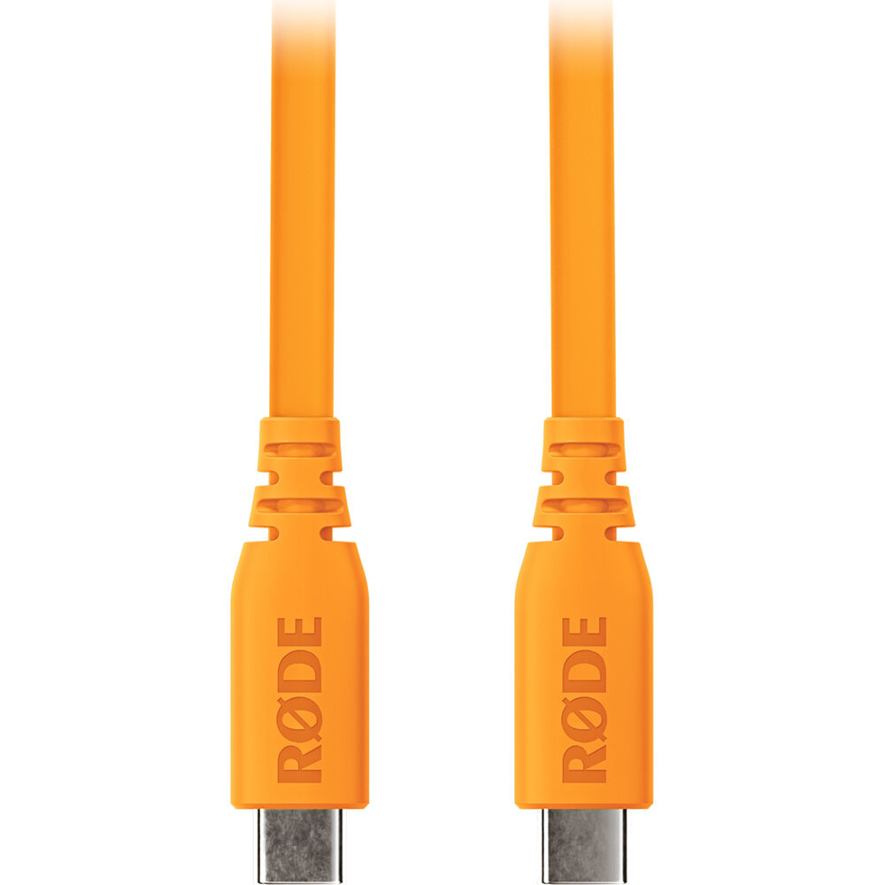 Rode SC17 5-Foot USB-C to USB-C Flat Microphone Cable (Orange, Hi-Speed USB 2.0)