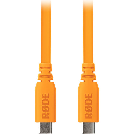 Rode SC17 5-Foot USB-C to USB-C Flat Microphone Cable (Orange, Hi-Speed USB 2.0)