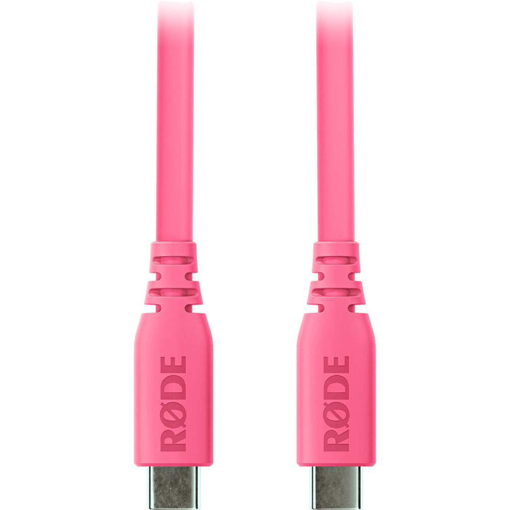 Rode SC17 5-Foot USB-C to USB-C Flat Microphone Cable (Pink, Hi-Speed USB 2.0)
