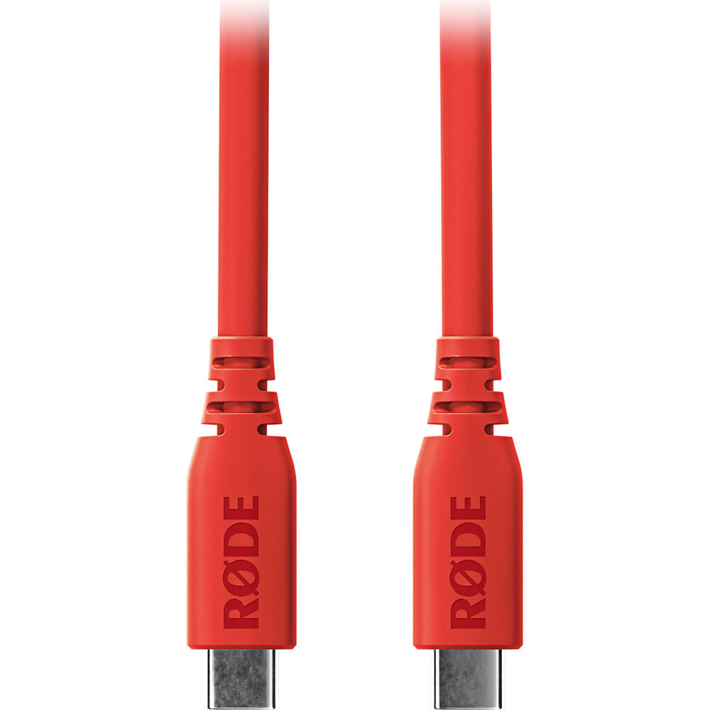 Rode SC27 Red SuperSpeed USB-C to USB-C Cable for NT-USB+, RodeCaster, and Gaming-Themed USB-C Audio Rigs