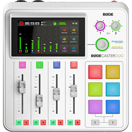 Rode RODECaster Duo White Compact Integrated Audio Production Studio