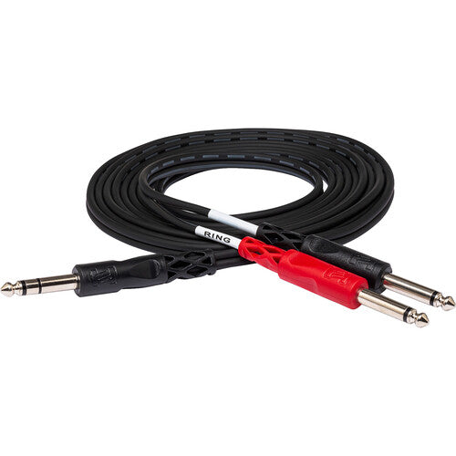 Hosa Technology STP-201 Hosa STP-201 Stereo 1/4" Male to 2 Mono 1/4" Male Y-Cable - (B-Stock)