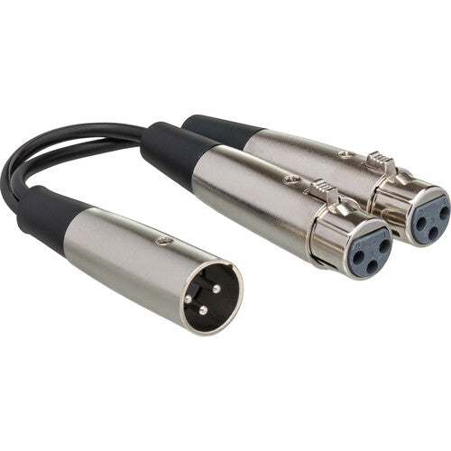 Hosa Technology YXF-119 6'' XLR Male to 2 XLR Female Y-Cable - (B-Stock)