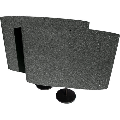 Auralex DESKMAXHO_CHA Portable Nearfield Two Acoustic Panels & Stands Kit (Charcoal)