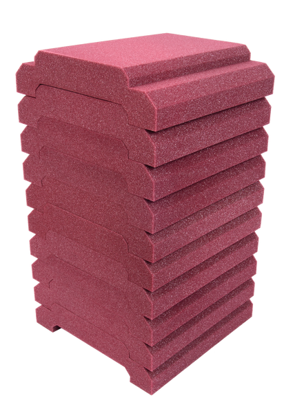 Auralex ROYALE_PARQBUR WaveCave Royale Studiofoam Absorption Panels (Burgundy)
