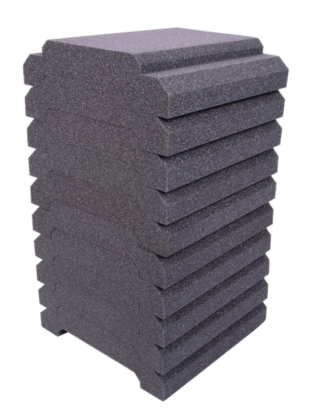 Auralex ROYALE_PARQCHA WaveCave Royale Studiofoam Absorption Panels (Charcoal)