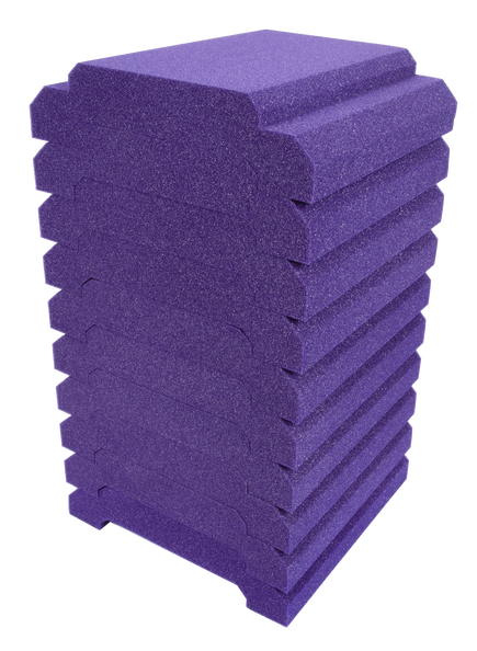 Auralex ROYALE_PARQPUR WaveCave Royale Studiofoam Absorption Panels (Purple)