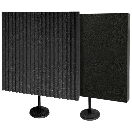 Auralex DeskMAX Stand-Mounted Acoustic Panels (Charcoal, Set of 2)