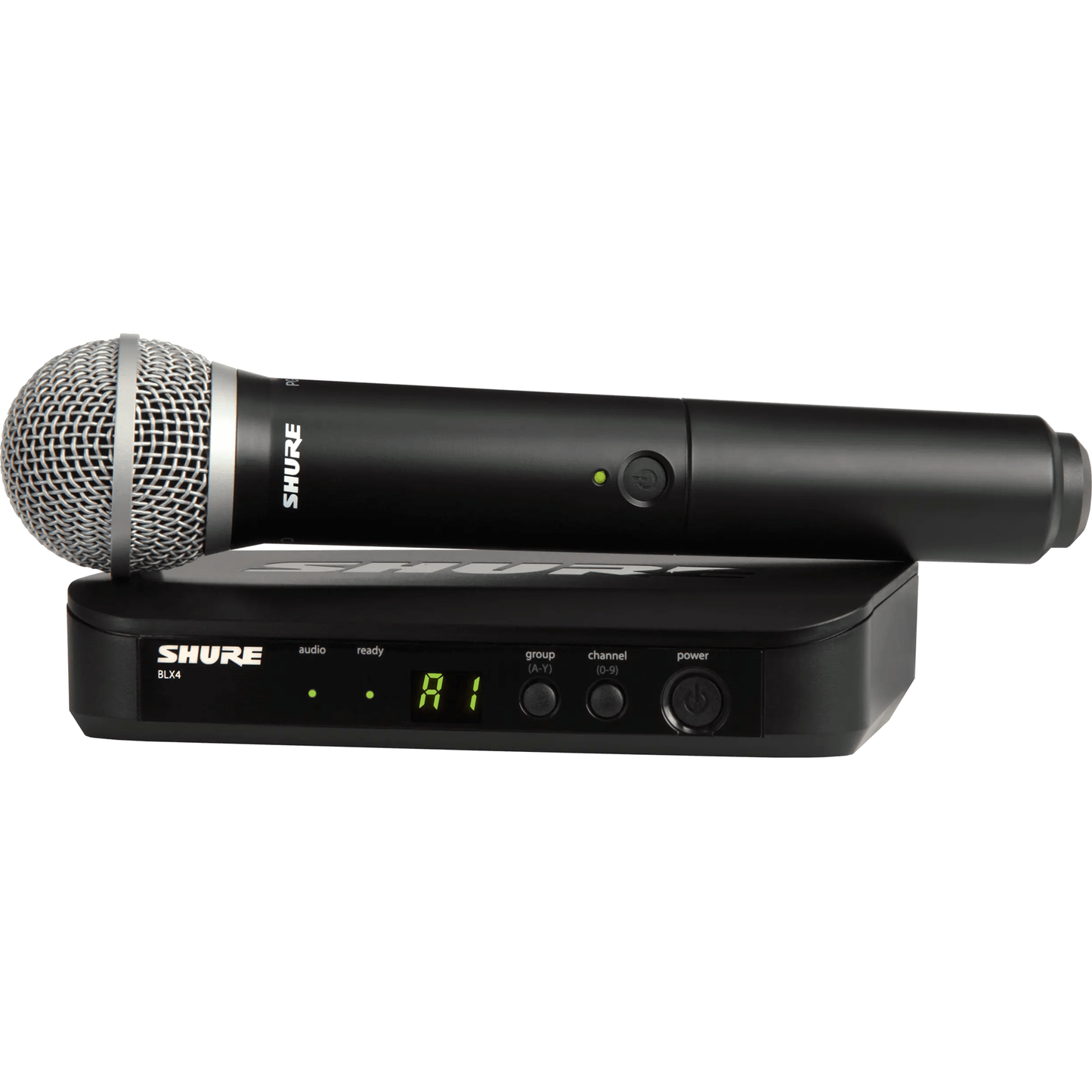 Shure BLX24/PG58-H11 Vocal System with (1) BLX4 Wireless Receiver and (1) Handheld Transmitter with PG58 Microphone