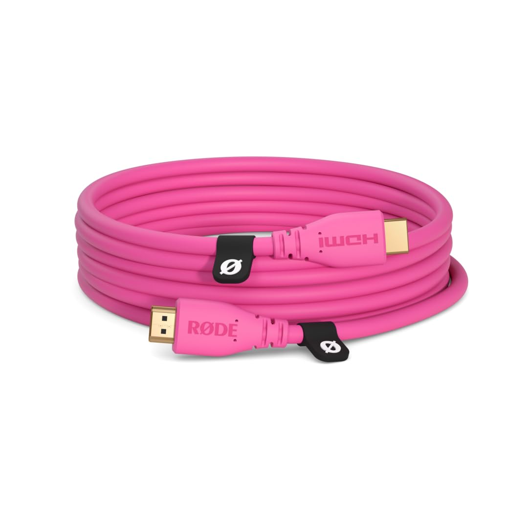 Rode HDMI-3 High Speed HDMI Cable (3m/10ft, Pink)