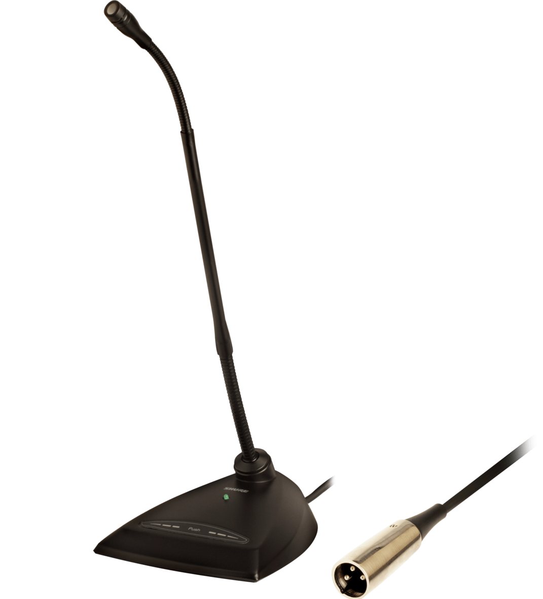 Shure MX412D/S Supercardioid-12" Desktop Gooseneck Condenser Microphone Attached 10