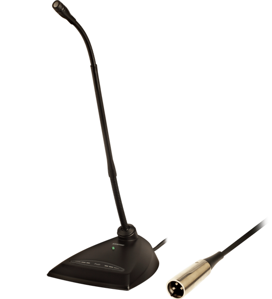 Shure MX412D/S Supercardioid-12" Desktop Gooseneck Condenser Microphone Attached 10