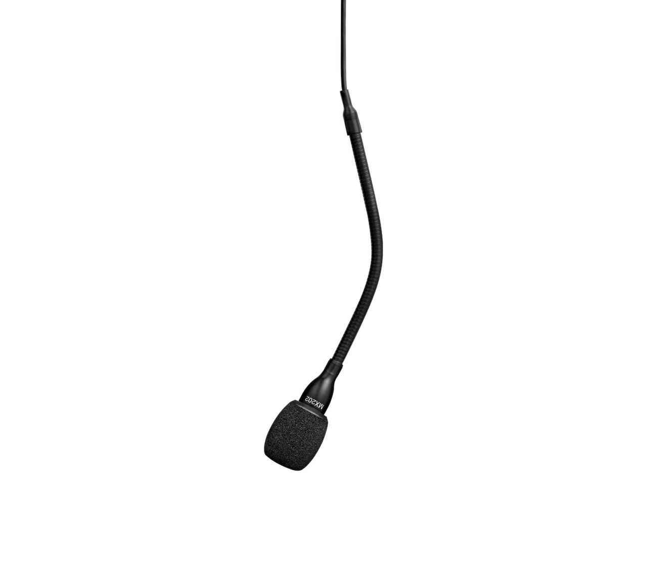 Shure MX202BP/MS Black Mini-Condenser for Overhead Miking with MINI SHOTGUN cartridge - Backplate Preamp